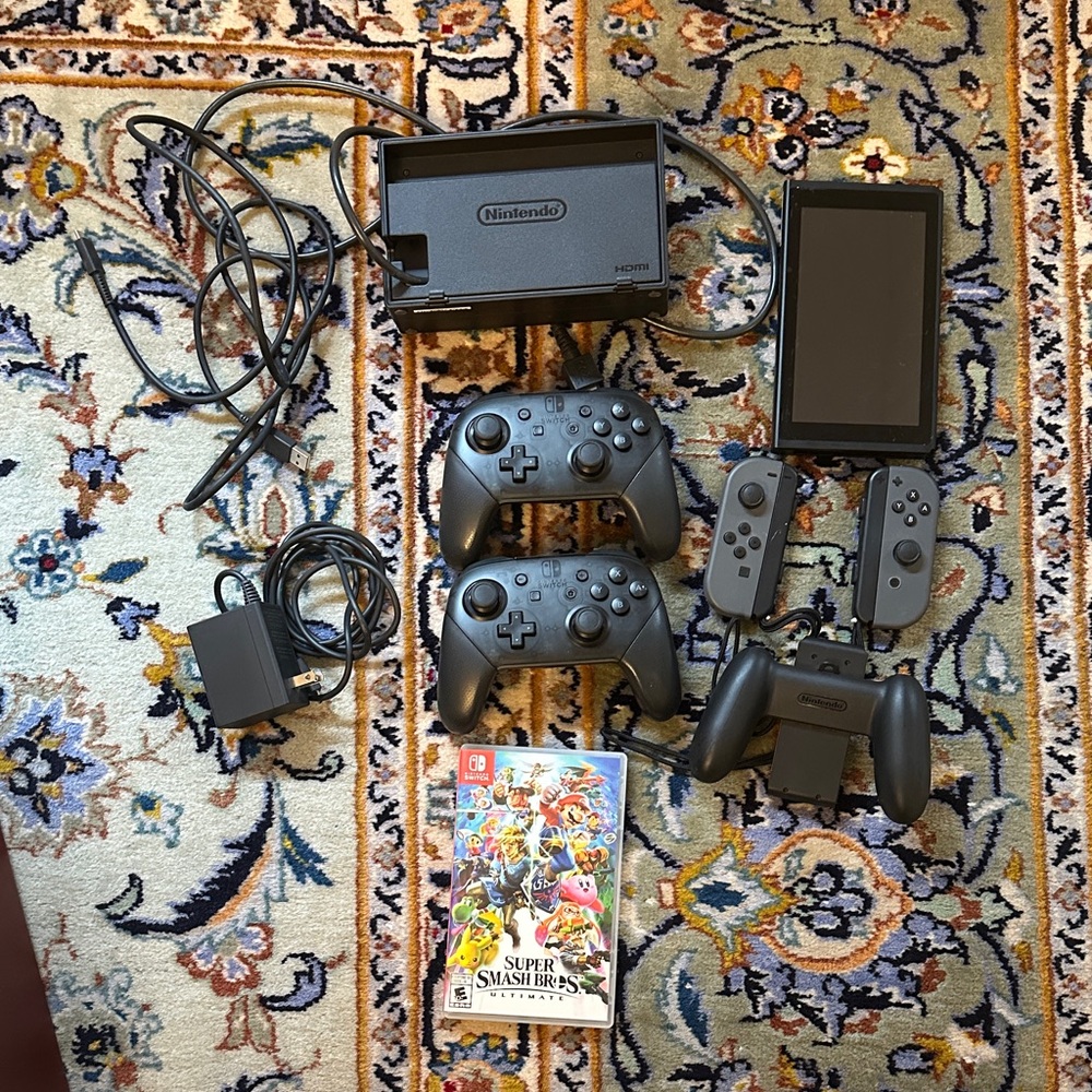 Nintendo Switch 1 Console Set - Black and Gray